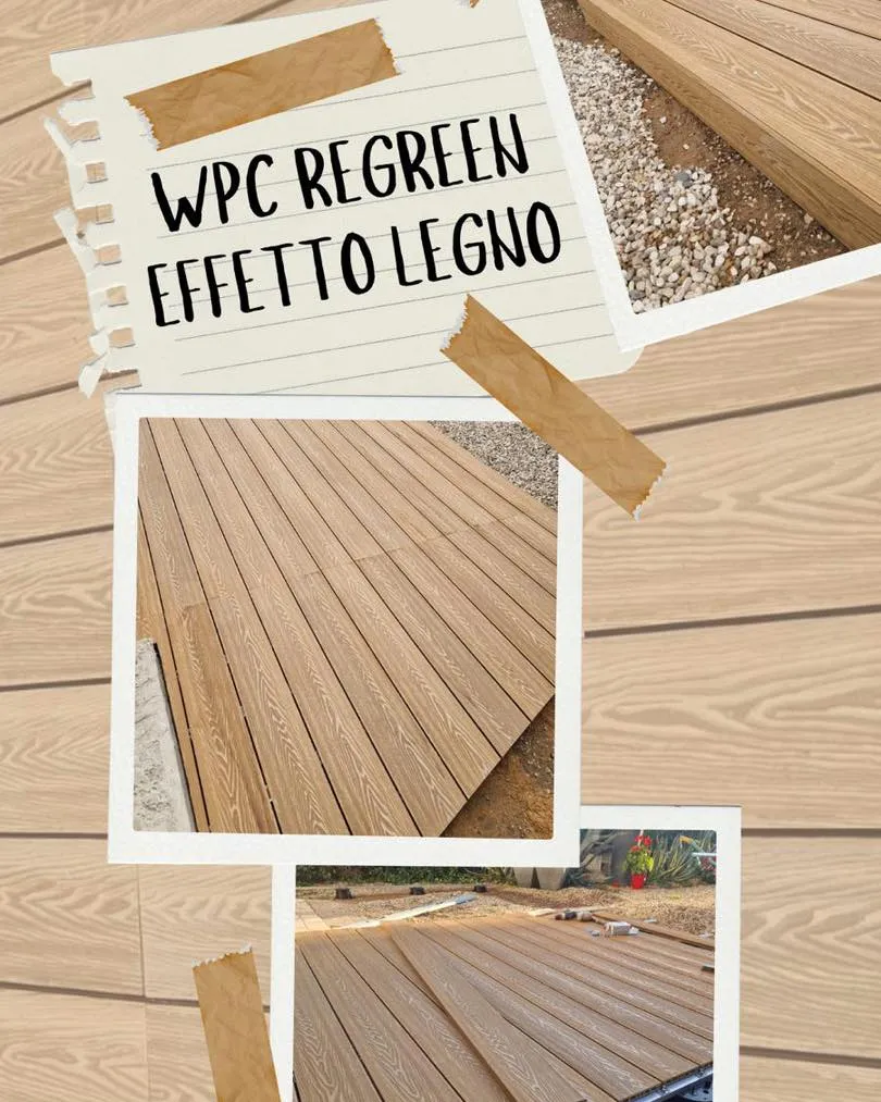 Terrazza con pavimentazione in WPC effetto legno, doghe chiare posate sopra la ghiaia — pubblicato il 20 novembre 2025